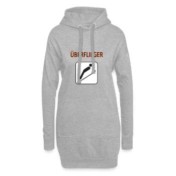 Überflieger - Hoodie-Kleid - Grau meliert - Vorne