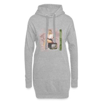 pinup - Hoodie-Kleid - Grau meliert - Vorne