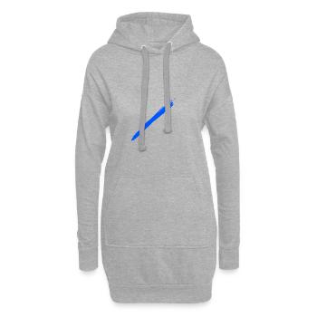 Brush blue - Hoodie-Kleid - Grau meliert - Vorne