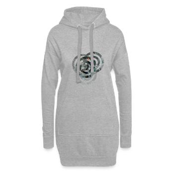 cercles - Sweat-shirt à capuche long Femme - gris chiné - Devant
