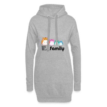 Happy Family . Équipe Famille We are Family - Kawaii - Sweat-shirt à capuche long Femme - gris chiné - Devant