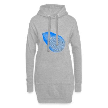 art - Sweat-shirt à capuche long Femme - gris chiné - Devant