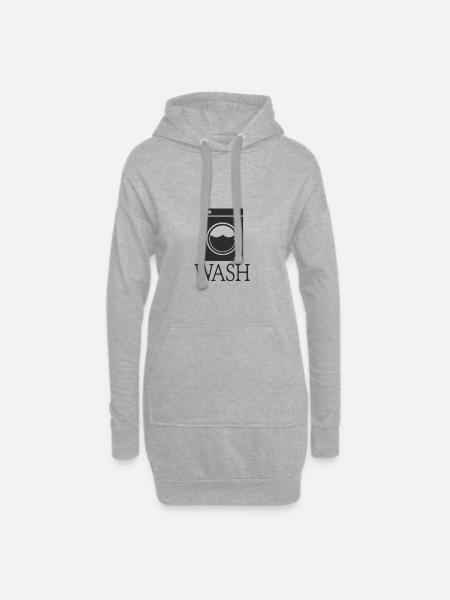 Washing machine Wash - Hoodie Dress - heather grey