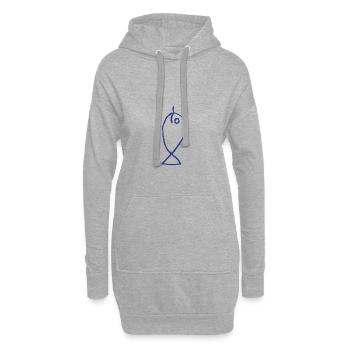 Magic Fish - Hoodie-Kleid - Grau meliert - Vorne