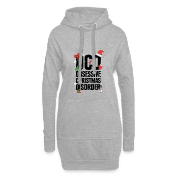 Idée cadeau Obsessive Christmas Disorder - Sweat-shirt à capuche long Femme - gris chiné - Devant