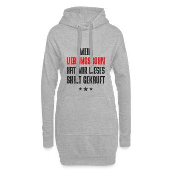Mon fils préféré m'a acheté cette chemise - Sweat-shirt à capuche long Femme - gris chiné - Devant