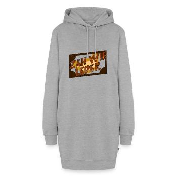 Zäh wie Leder - Hoodie-Kleid - Grau meliert - Vorne