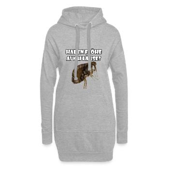 Philosophische Frage zum Thema Flöhe und Läuse - Hoodie-Kleid - Grau meliert - Vorne