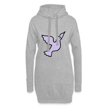 colombe - Sweat-shirt à capuche long Femme - gris chiné - Devant