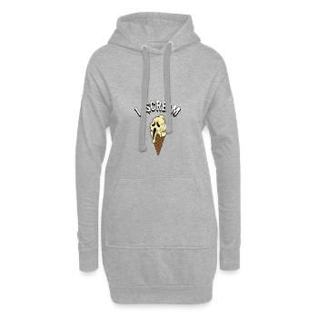 Je crie de la glace - Design Premium - Sweat-shirt à capuche long Femme - gris chiné - Devant