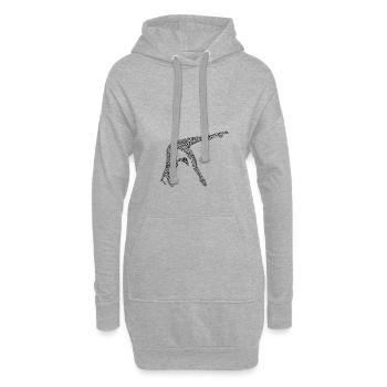 Gymnastics - Premium Design - Hoodie-Kleid - Grau meliert - Vorne