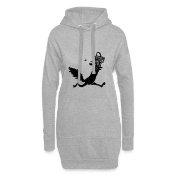 Eichhörnchen - Hoodie-Kleid - Grau meliert - Vorne