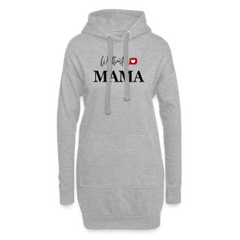 WELTBESTE MAMA - Hoodie-Kleid - Grau meliert - Vorne