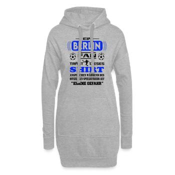 Fußball Fan Fussballverein Berlin - Hoodie-Kleid - Grau meliert - Vorne