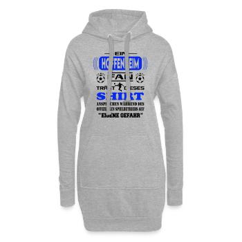 Fußball Fan Fussballverein Hoffenheim - Hoodie-Kleid - Grau meliert - Vorne