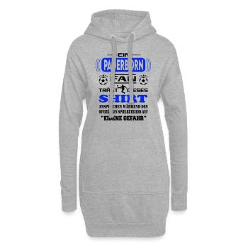 Fußball Fan Fussballverein Paderborn - Hoodie-Kleid - Grau meliert - Vorne