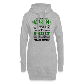 Fußball Fan Fussballverein Wolfsburg - Hoodie-Kleid - Grau meliert - Vorne