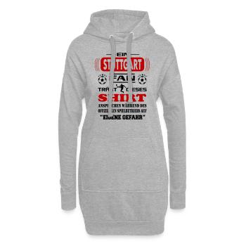 Fußball Fan Fussballverein Stuttgart - Hoodie-Kleid - Grau meliert - Vorne