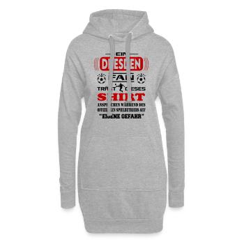 Fußball Fan Fussballverein Dresden - Hoodie-Kleid - Grau meliert - Vorne