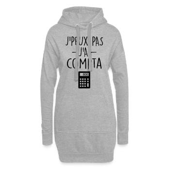Comptable | Comptabilité | Compter | Chiffre - Sweat-shirt à capuche long Femme - gris chiné - Devant
