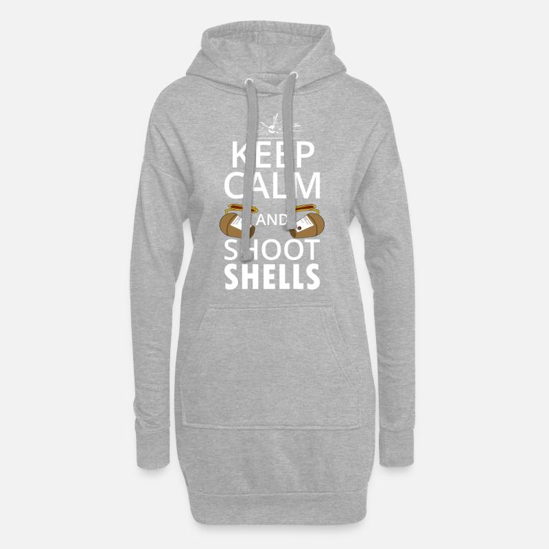Keep Calm Pyro Feuerwerk Shoot Shell - Hoodie-Kleid - Grau meliert