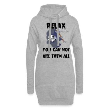 Le sarcasme de la Faucheuse, tu ne peux pas tuer tout le monde - Sweat-shirt à capuche long Femme - gris chiné - Devant