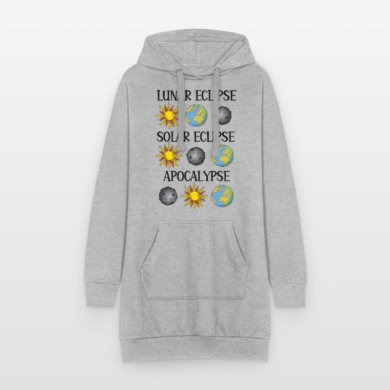 Lunar Eclipse Solar Eclipse Apocalypse Hoodie Dress