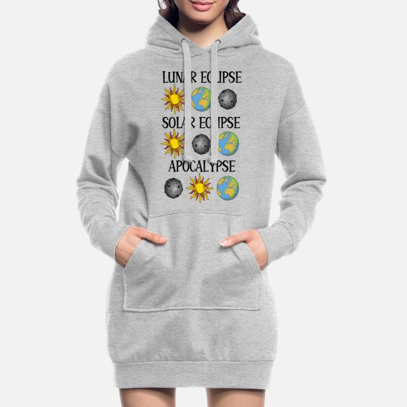 Lunar Eclipse Solar Eclipse Apocalypse Hoodie Dress