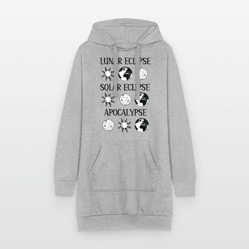 Lunar Eclipse Solar Eclipse Apocalypse Hoodie Dress