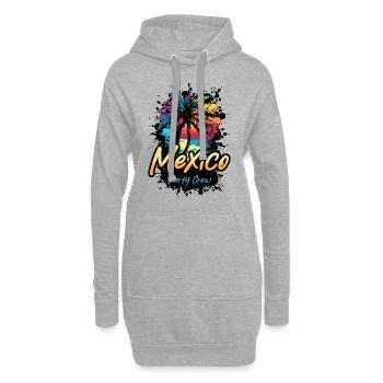 Vacances de l’équipage de la fête au Mexique - Sweat-shirt à capuche long Femme - gris chiné - Devant