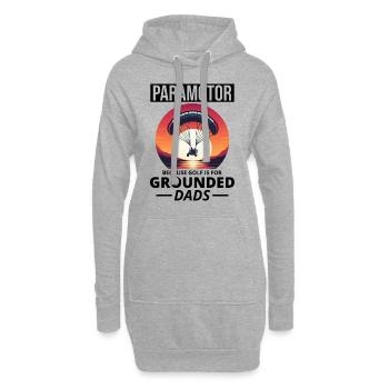 Motorschirmpilot Motorschirm Motorschirm - Hoodie-Kleid - Grau meliert - Vorne