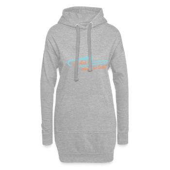 Ja Das Muss So Laut Posaune - Hoodie-Kleid - Grau meliert - Vorne