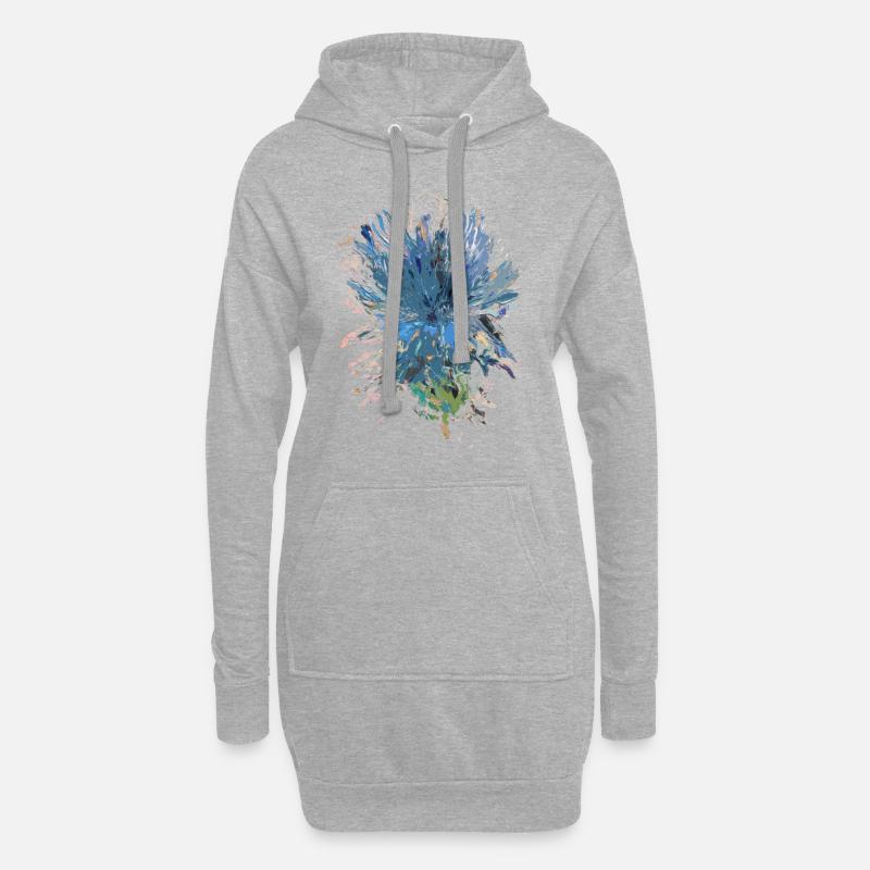Blaue Distel - Hoodie-Kleid - Grau meliert