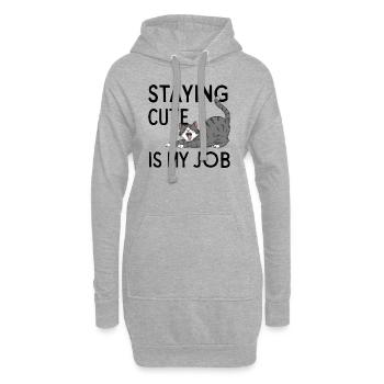 Staying Cute Is My Job - Hoodie Dress - heather grey - Front