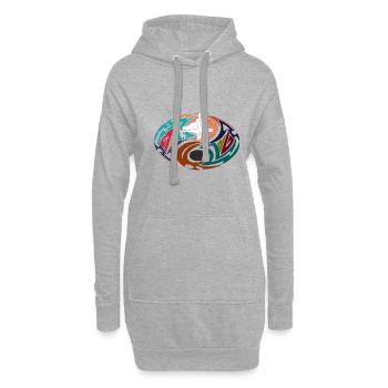 Physiotherapeut Physiotherapie Geschenkidee lustig - Hoodie-Kleid - Grau meliert - Vorne