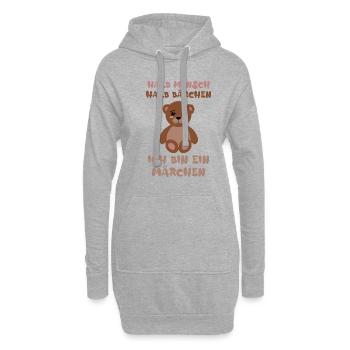 süßer bär spruch tedddybär Geschenk - Hoodie-Kleid - Grau meliert - Vorne