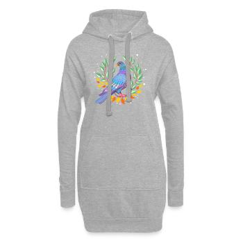 Taube - Hoodie-Kleid - Grau meliert - Vorne