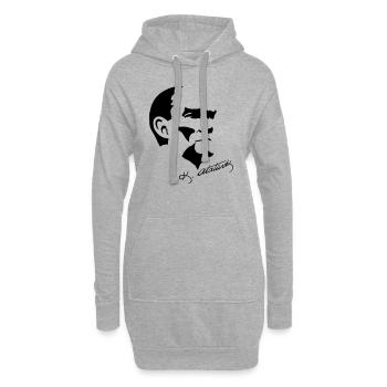 Atatürk 2 - Hoodie-Kleid - Grau meliert - Vorne