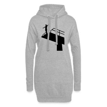 High diving - Hoodie Dress - heather grey - Front