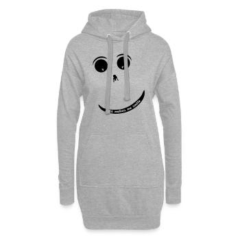 Paragliding Smiley - Hoodie-Kleid - Grau meliert - Vorne