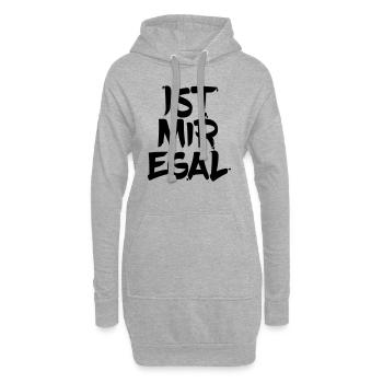 Ist mir egal - Hoodie-Kleid - Grau meliert - Vorne