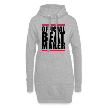 official_beat_maker_f2 - Sweat-shirt à capuche long Femme - gris chiné - Devant