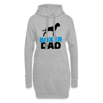 Boxer Dad - Sweat-shirt à capuche long Femme - gris chiné - Devant