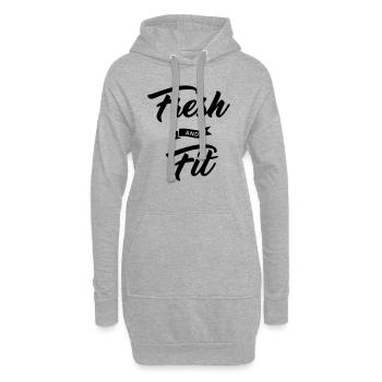 Fres and Fit T-Shirt - Hoodie-Kleid - Grau meliert - Vorne