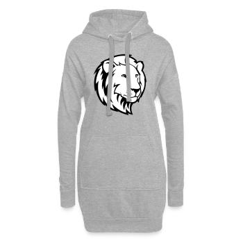 lion - Sweat-shirt à capuche long Femme - gris chiné - Devant