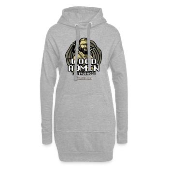 Wood Admin Holzfäller Sprüche Design - Hoodie-Kleid - Grau meliert - Vorne