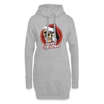 Cadeaux de Noël Noël - Sweat-shirt à capuche long Femme - gris chiné - Devant