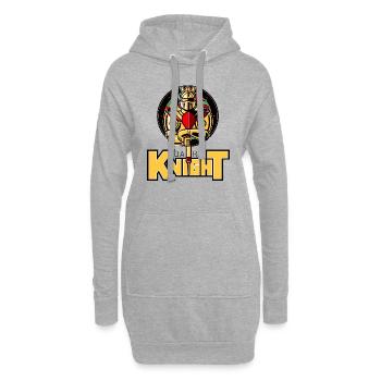 the dart Knight - Hoodie-Kleid - Grau meliert - Vorne