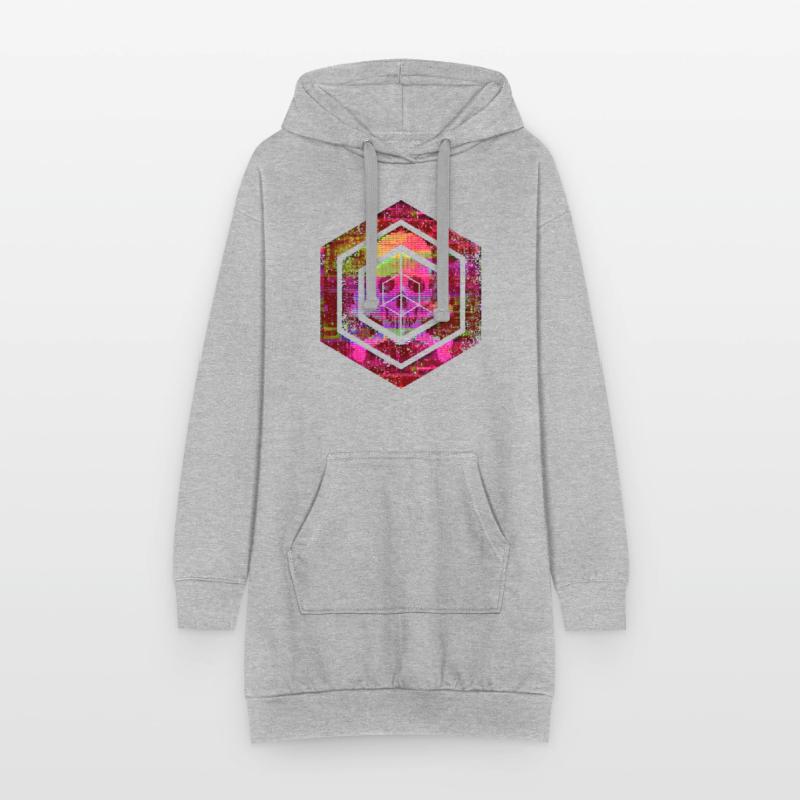 Hexagon-Programmierung Programmierer Codierung geometrisch Hoodie-Kleid