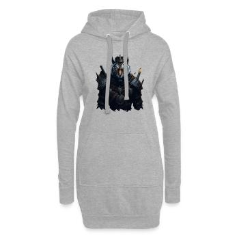 WIKINGER BERSERKER TIGER I VIKINGS - Hoodie-Kleid - Grau meliert - Vorne